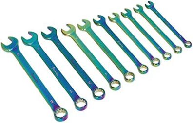 10 pc Titanium coated spanner set (metric)
