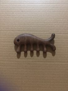Wooden message comb