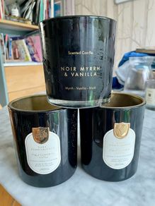 Trio of empty candle jars for crafts/repurposing/upcycling