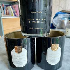 Trio of empty candle jars for crafts/repurposing/upcycling