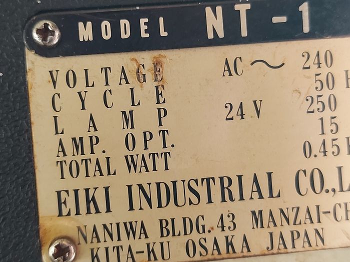 Vintage Eiki Elf NT-1 16mm Sound Film Projector Working Motor Lamp Kowa 11.250mm Lens, in very good condition, not tested