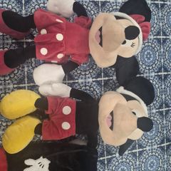 large teddies mickey and minnie mouse