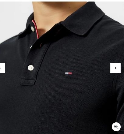 Tommy Hilfiger Slim Fit Black Polo Shirt Size XL