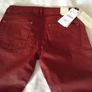 Zara Coated Red Skinny Jeans Image 3