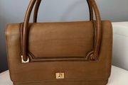 Vintage Loewe top handle bag, tan leather