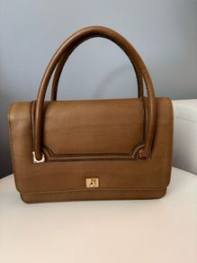 Vintage Loewe top handle bag, tan leather