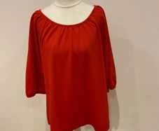 Carolyn Donnelly size 14 orange viscose mix top