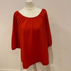 Carolyn Donnelly size 14 orange viscose mix top