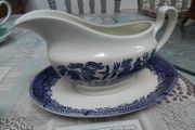 Blue Willow Gravy Boat &amp; Underplate + Another