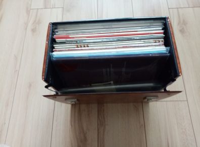 Vintage/Classic Record Collection (some Irish artists) of 24 with brown carrycase