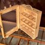 Unique Rustic Wooden Farmhouse Egg Rack Repurposed Italian Box Image 7