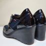 GallagHan model Claudia wedge ankle navy shoes RRP 145 euro size UK 3.5 EU 36 new & boxed SALE Image 4