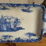 Fabulous Large Antique Blue and White Tray with Moulded Side Handles, by Wedgwood & Co Ltd in the Beautiful "Hague" Pattern Circa 1900-1920 Image 7
