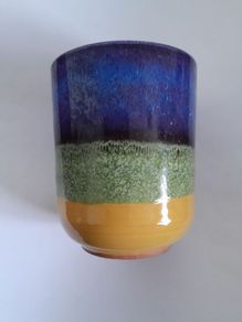 POT - Small Glazed  - Blue - Green - Yellow