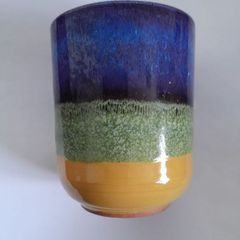 POT - Small Glazed  - Blue - Green - Yellow