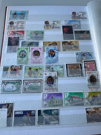 JAMAICA collection in stamp album