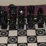 Vintage Wooden Chess Board with Carved Soapstone pieces Image 4