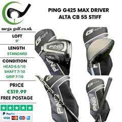 Ping G425 Max Driver / 9 Degree / Alta CB 55 Stiff