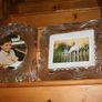 Vintage Mikasa crystal clear , frosted glass frames or trays Image 6