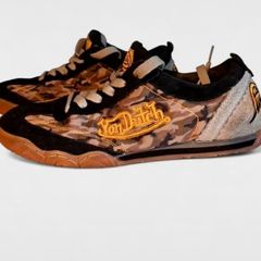 Vintage Von Dutch Jax Psycho Sneakers - Leopard/Suede Y2K Size 5/37