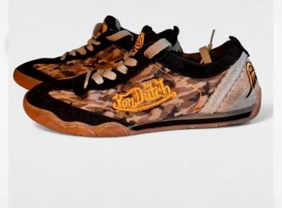 Vintage Von Dutch Jax Psycho Sneakers - Leopard/Suede Y2K Size 5/37