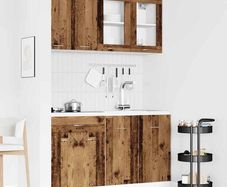 4 Piece Kitchen Cabinet Set Old Wood