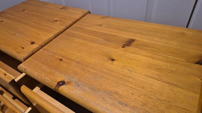 Pair of Solid Pine 3-Drawer Lockers