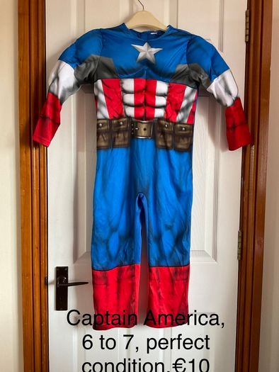 Captain America costume, 6 to 7, perfect condition