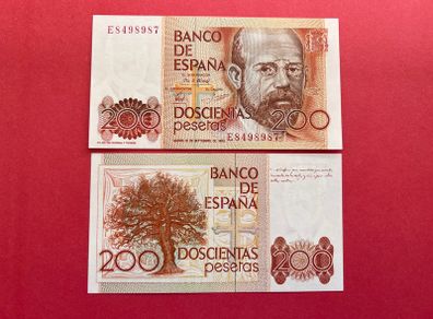 Spain  200  Pesetas  1980  Pick. 156a  ( Uncirculated )