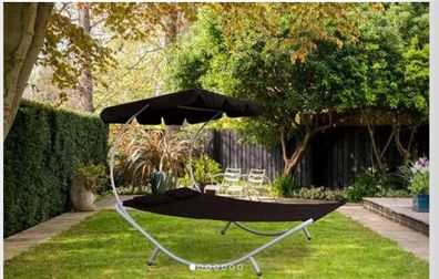 Portable Black Double Hammock Bed For Relaxing