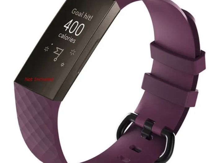 SMALL PURPLE Silicone Band Strap Buckle For Fitbit Charge 3 4 Replacement