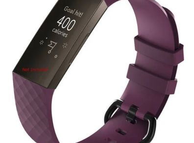 SMALL PURPLE Silicone Band Strap Buckle For Fitbit Charge 3 4 Replacement