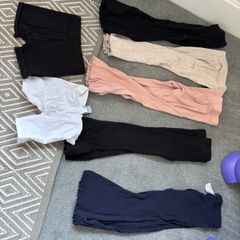 5x flared leggings and 2 x bicycle shorts