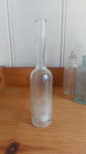 Fabulous Collection of Four Assorted Antique and Vintage Apothecary and Household Bottles in Clear Glass, Price for All Four, Not Splitting