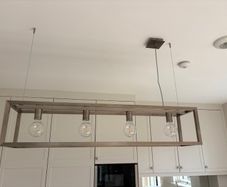 Four bulb chrome kitchen feature light