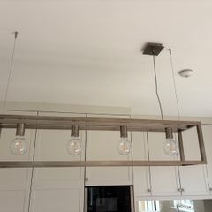 Four bulb chrome kitchen feature light