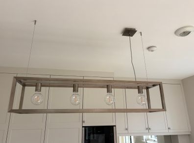 Four bulb chrome kitchen feature light