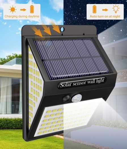 140LED Solar Security Lights Outdoor, Litogo Solar Motion Sensor Lights 270 Degree Wide Angle Waterproof Solar Powered Durable Wall Lights Outside 3 Modes for Garden Fence Door Yard Garage Pathway Pack Of 4(FREE POSTAGE)