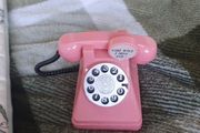 pink retro style phone money box
