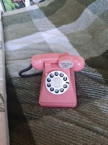pink retro style phone money box