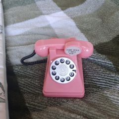 pink retro style phone money box