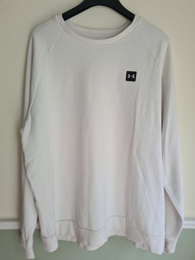 mens UNDER ARMOUR jumper sweater COLDGEAR white Size XXXL triple extra large crew neck