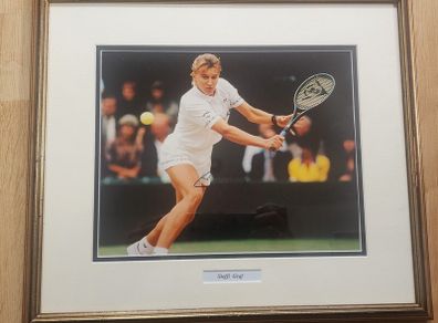 Unique Tennis Memorabilia with COA  Steffi Graf Signed 10x8 Framed Photo