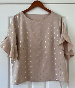 New Size 18 Ladies Nude&Gold Top by Emery Rose