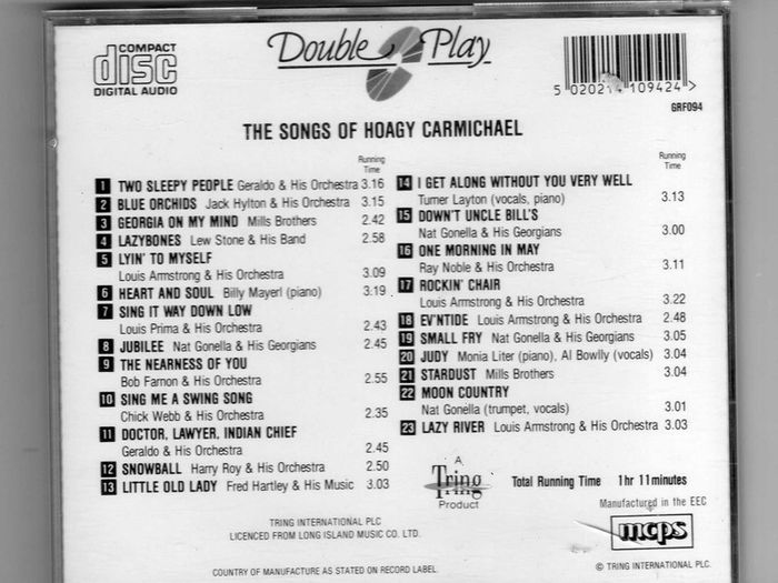 The Songs Of Hoagy Carmichael - Twp Sleepy People