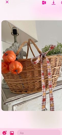 ShabbyChic Basket..Decor can be changed and used for all different seasons even flowers