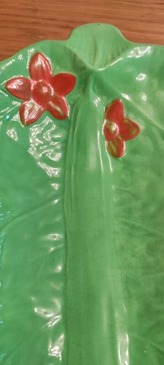1930 Beswick Ware England Lettuce Leaf Serving Bowl Dish Plate Barbeques Parties