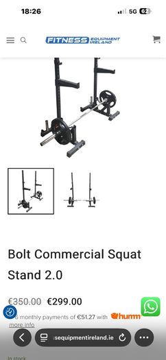 Bolt Branded Heavy Duty Squat Stands, Like New!