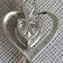 heart-shaped clear centre stone, sterling silver Image 2