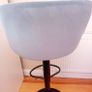 Grey velvet hight adjustment stool Image 6